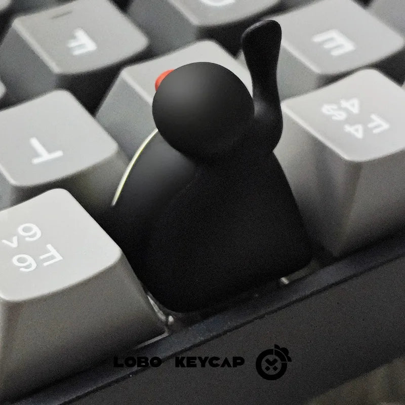 Fun Pingu Key Cap Multiple Expressions Cute Penguin Style Mechanical Keyboard Replace Keycap Resin Material Esc Periphery Gifts