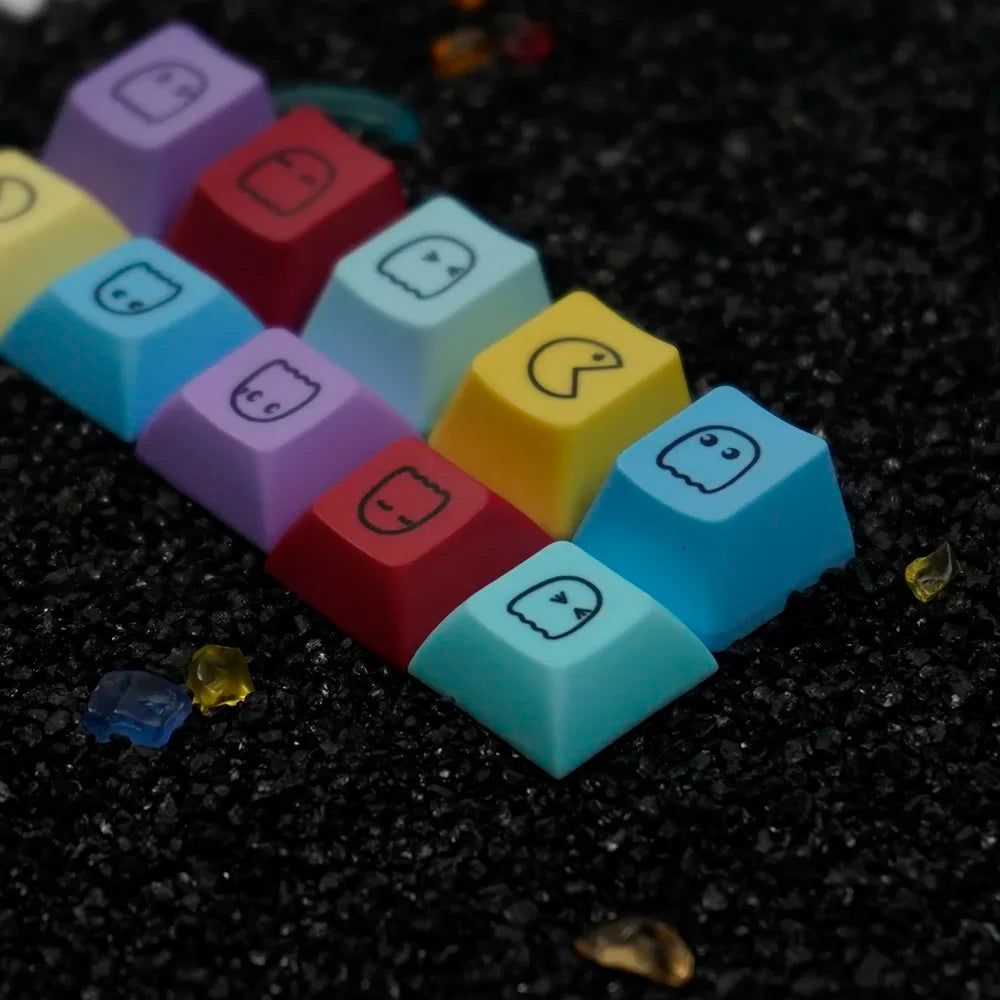 NPKC 5PCS Cute Emoticons Keycaps OEM/DSA Supplementary Keycap PBT Key caps for Mechanical Keyboard Custom DIY Game Key cap