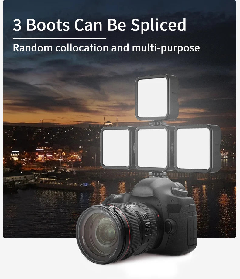 RGB LED Video Light for Camera, 360° Full Color Fill Light with Remote Control, Rechargeable Portable RGB Panel for Photography,