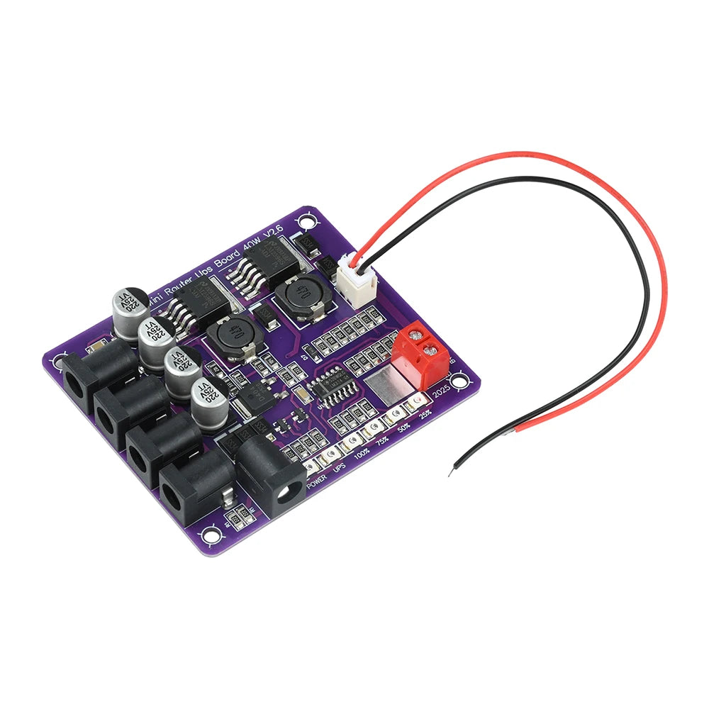 40W Mini Router UPS Board 5V 9V 12V 4-Channel Output Battery Charging Board For Router Uninterruptible Power Supply