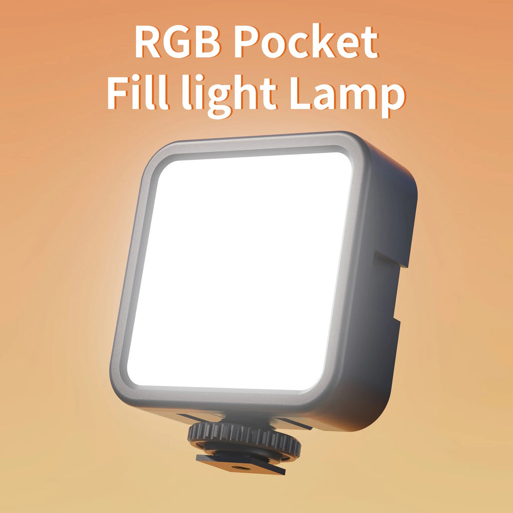 RGB LED Video Light for Camera, 360° Full Color Fill Light with Remote Control, Rechargeable Portable RGB Panel for Photography,