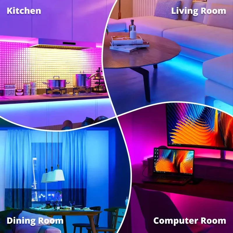RGB LED Strip Lights USB 5V Flexible Diode Ribbon Bluetooth APP Music Sync for TV Backlight Party Home Decor Lighting