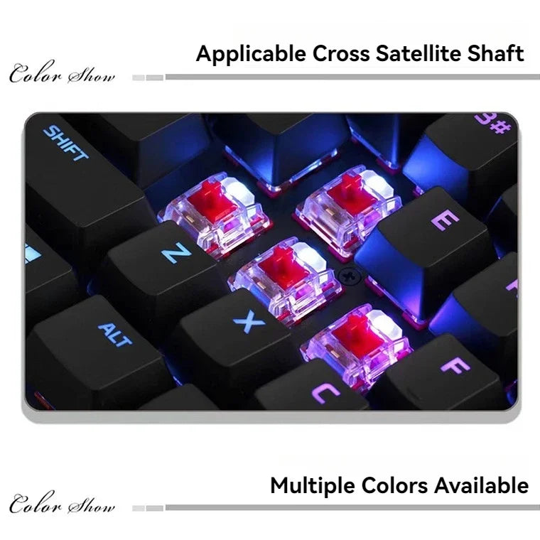 K-04 3-in-1 Creative Retro Transparent Keycap Set for Mechanical Keyboards, Cute Game Console Replacement Keycaps Accessories