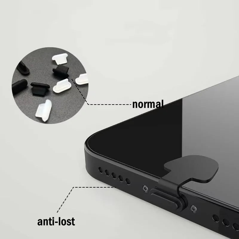 Type-C Anti-Dust Plugs, Silicone Cover & Anti-Lost Stopper for DJI Mini 3 Pro & All Type-C Devices Charging Ports