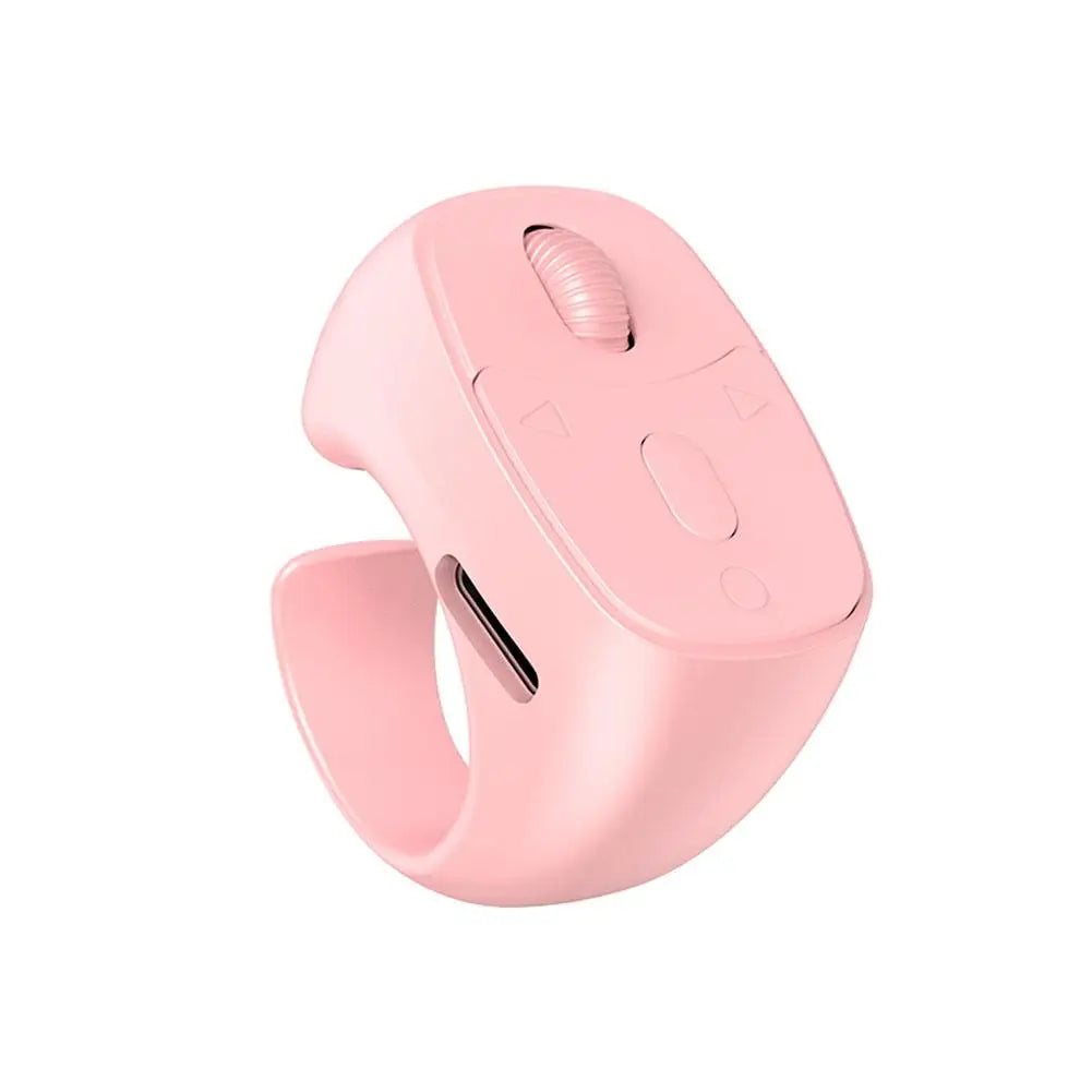 Mini Wireless Bluetooth Page Turner, Fingertip Ring Remote Control for iPhone Android iPad Kindle,USB Rechargeable Scrolling