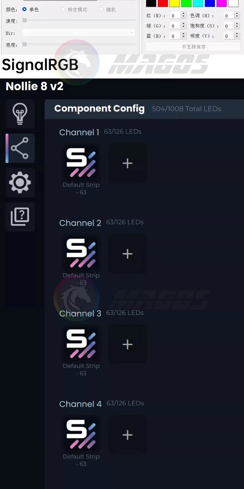 Nollie RGB Asynchronous Controller HUB 8/16 Ways Addressable ARGB Splitter Support Software Signal-RGB/OpenRGB Management