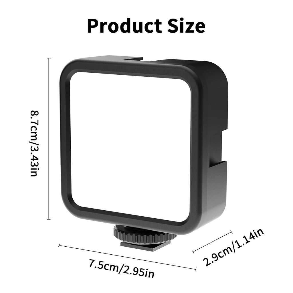 RGB LED Video Light for Camera, 360° Full Color Fill Light with Remote Control, Rechargeable Portable RGB Panel for Photography,