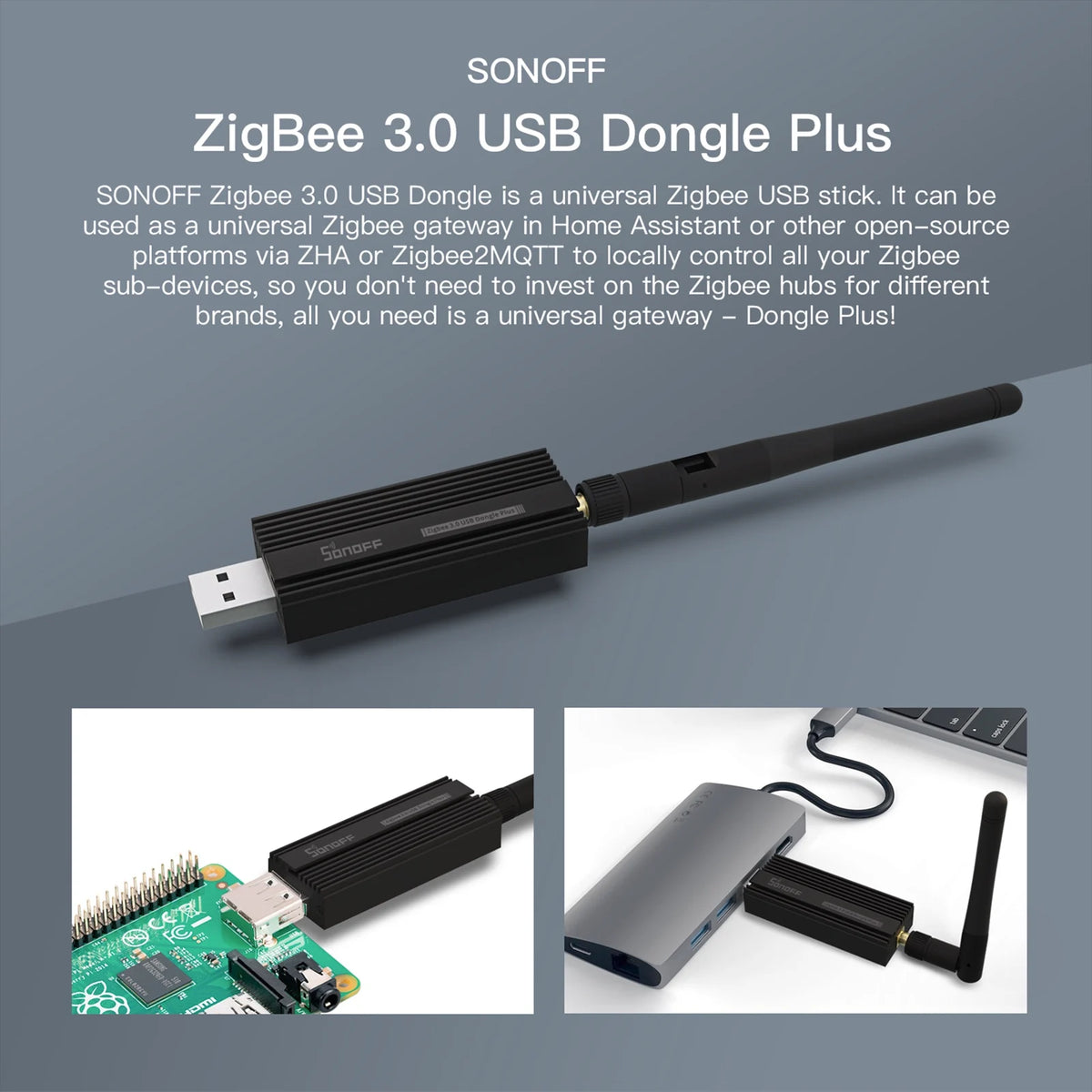 SONOFF ZB Dongle-P Zigbee 3.0 USB Dongle Plus Universal Zigbee Gateway Support via ZHA or Zigbee2MQTT Sonoff Zigbee Series