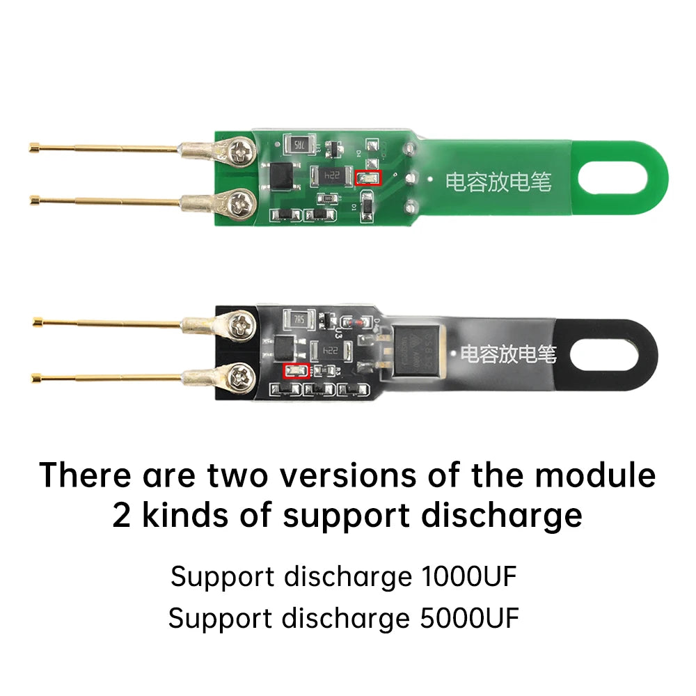 1000UF/5000UF Capacitor Discharge Pen, High-Voltage Discharger, Power Supply Repair and Testing Tool, with Indicator Light