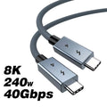 UGOURD USB C Thunderbolt 4 40Gbps USB4 Cable USB Type C to C 240W Fast Charging Cable Thunderbolt3 for EGPU SSD iPad MacBook Air