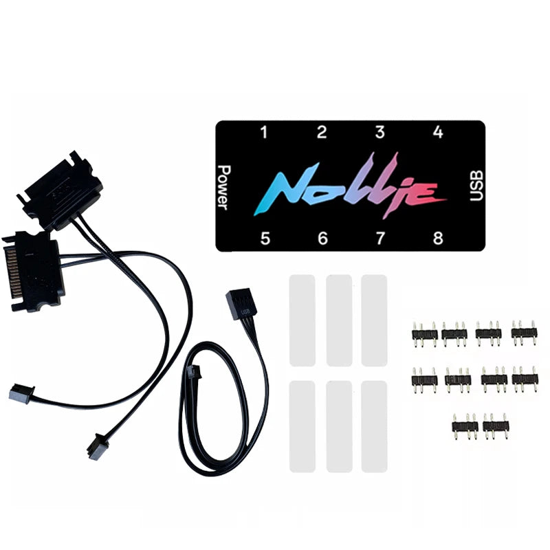 Nollie RGB Asynchronous Controller HUB 8/16 Ways Addressable ARGB Splitter Support Software Signal-RGB/OpenRGB Management