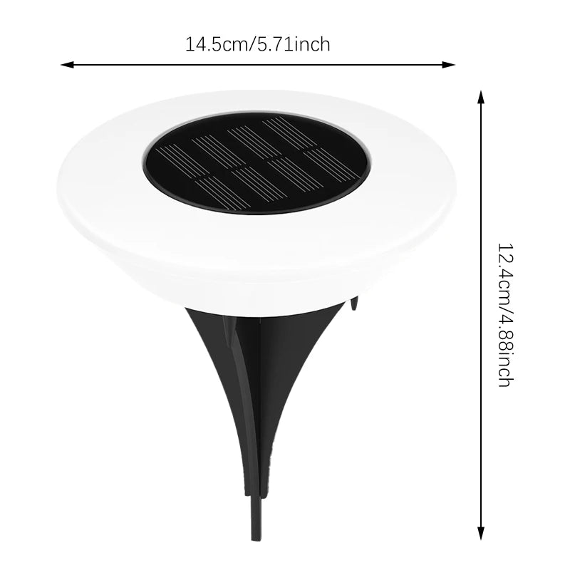 1/4Pack Solar Ground Lights,14LED Waterproof Outdoor Landscape Light, LED Lawn Lamp, for Garden Pathway Yard Deck Camping Decor