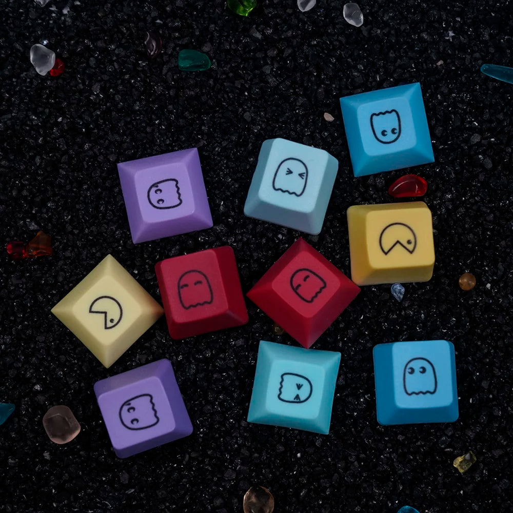 NPKC 5PCS Cute Emoticons Keycaps OEM/DSA Supplementary Keycap PBT Key caps for Mechanical Keyboard Custom DIY Game Key cap