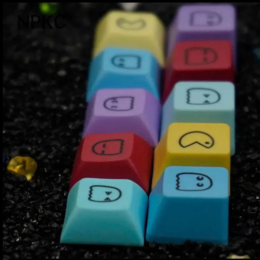 NPKC 5PCS Cute Emoticons Keycaps OEM/DSA Supplementary Keycap PBT Key caps for Mechanical Keyboard Custom DIY Game Key cap