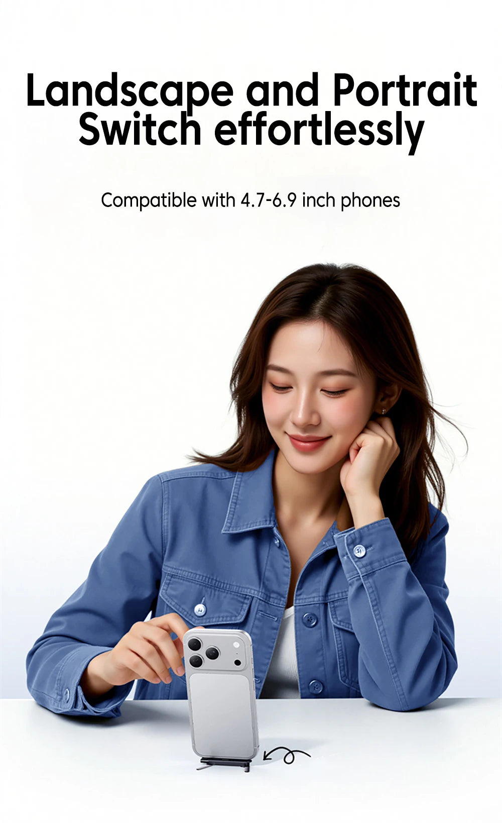 1/2/3PCS Type C Phone Charging Bracket Adapter 240W Fast Charging OTG Type-C Male to USB-C Female Converter With Foldable Holder